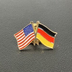 3 United States and Germany Friendship Crossed Flags Lapel Pin by Alamo Flags Co